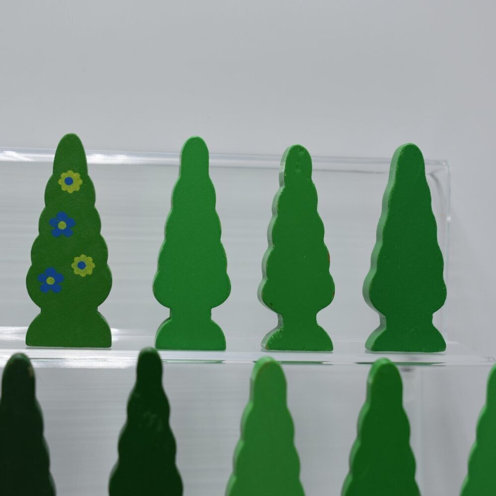 Lot of 25 Wooden Pine Trees and Spiral Trees 2" Evergreen for Train Playset - Picture 5 of 9